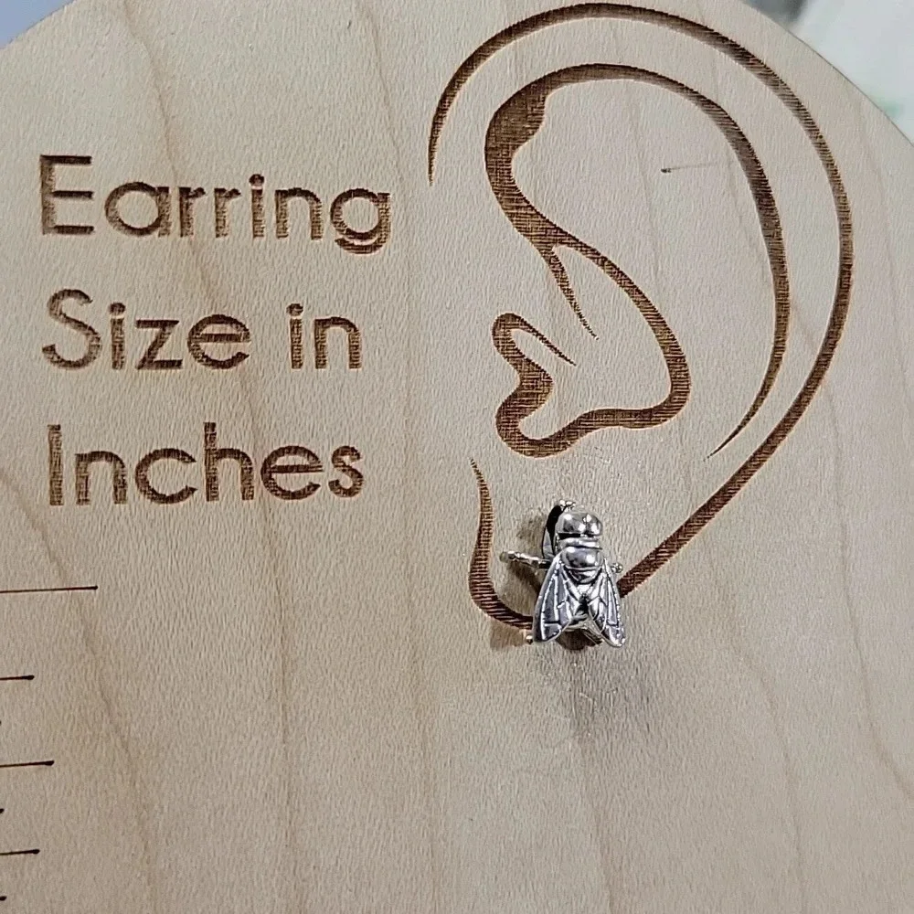 Housefly Stud Earrings, unisex